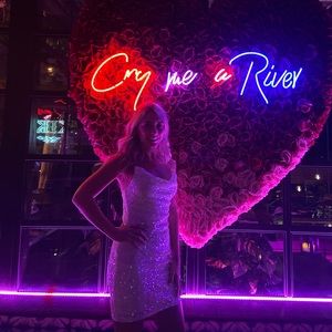 B DARLIN SEQUIN WHITE DRESS